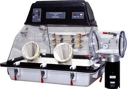 ตู้ทดลองแบบสวมถุงมือสำหรับห้องปฎิบัติการ"Anaerobic Chamber" 855-Series ยี่ห้อ Plas-Labs