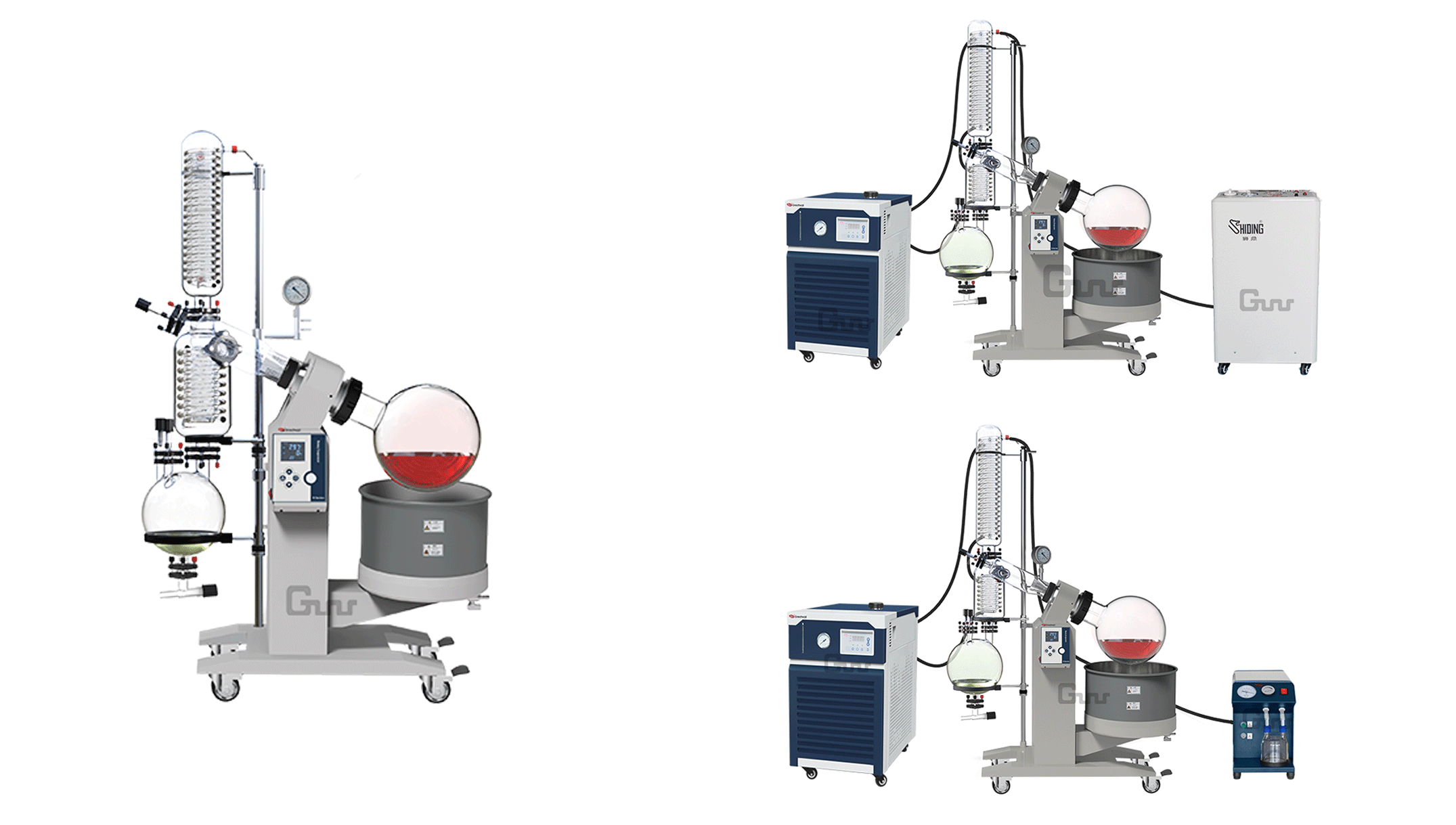 เครื่องกลั่นระเหยสารแบบหมุน ขนาดนำร่อง (Pilot-scale Rotary Evaporator) ยี่ห้อ Greatwall รุ่น 20L R-1020 (SIT143)