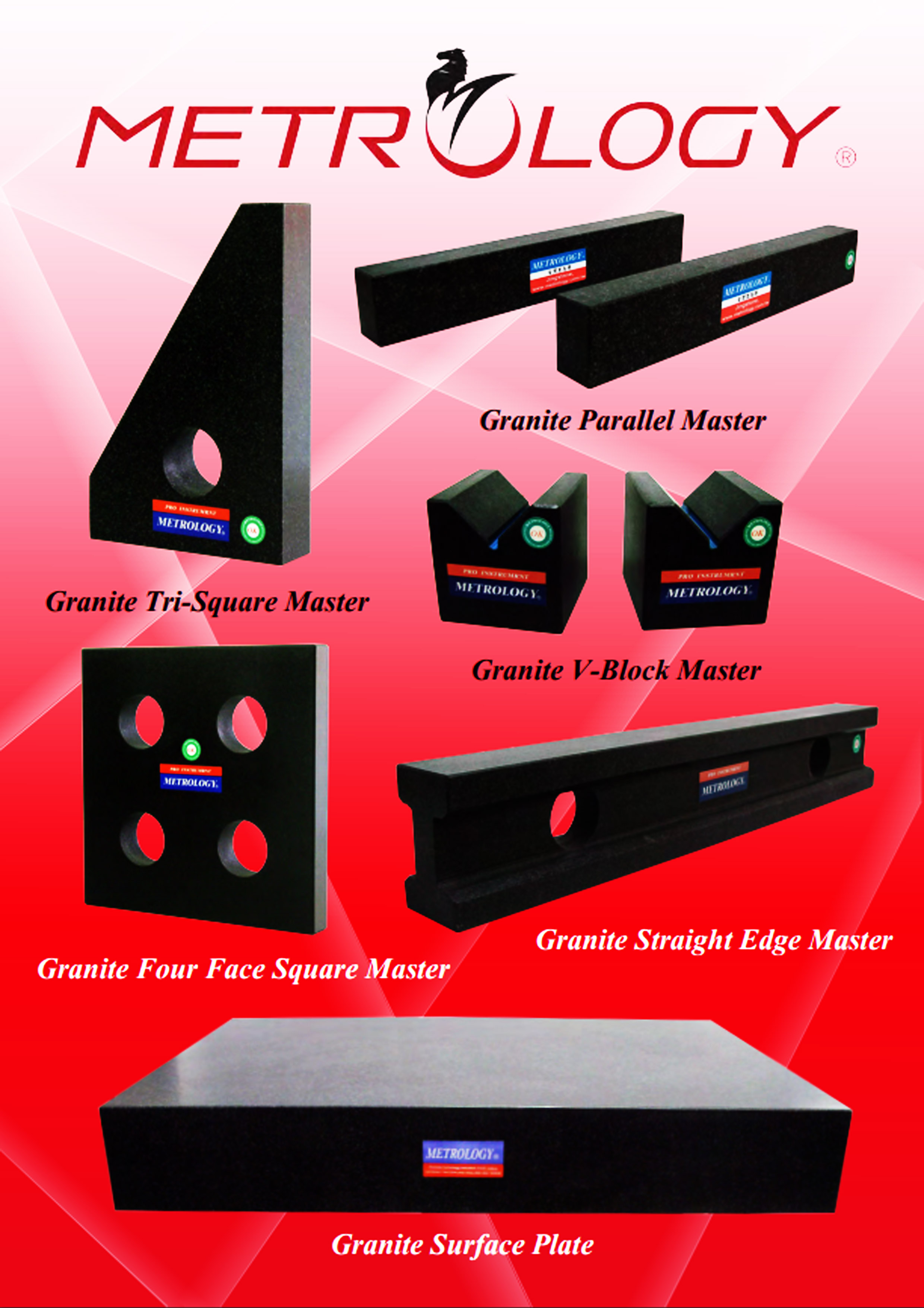 เกจหินแกรนิตและขาตั้งสำหรับทดสอบวัสดุ Granite Master Guage ยี่ห้อ Metrology