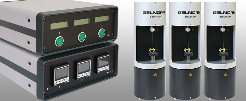เครื่องวัดค่าเวลาความเป็นเจลของอีพ็อกซี่เรซิ่น (Gelation time) 3 Channel Geltimer Type PTC-3 (SIT24)