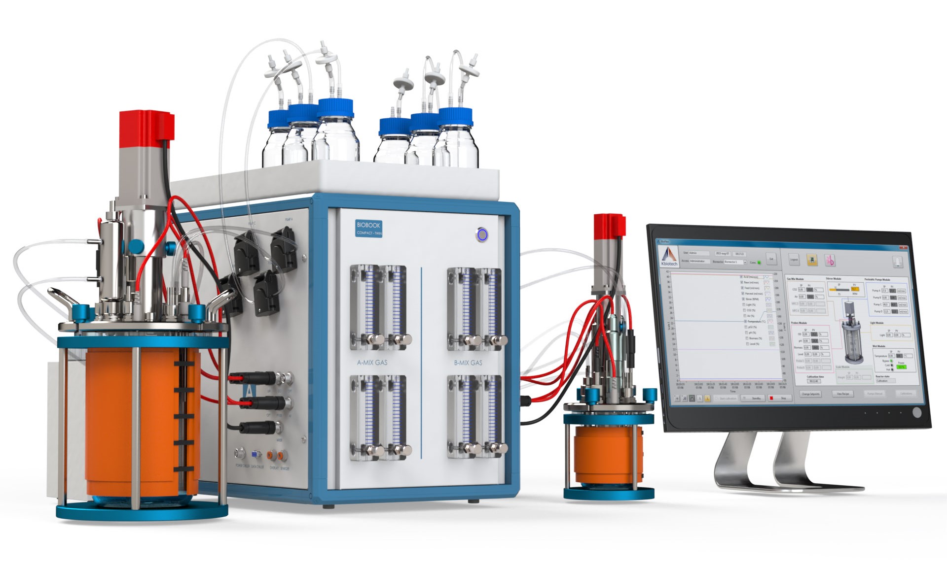 เครื่องปฏิกรณ์ชีวภาพขนาดเล็ก รุ่น Bio-Book Compact Bioreactors ยี่ห้อ Kbiotech (SIT396)