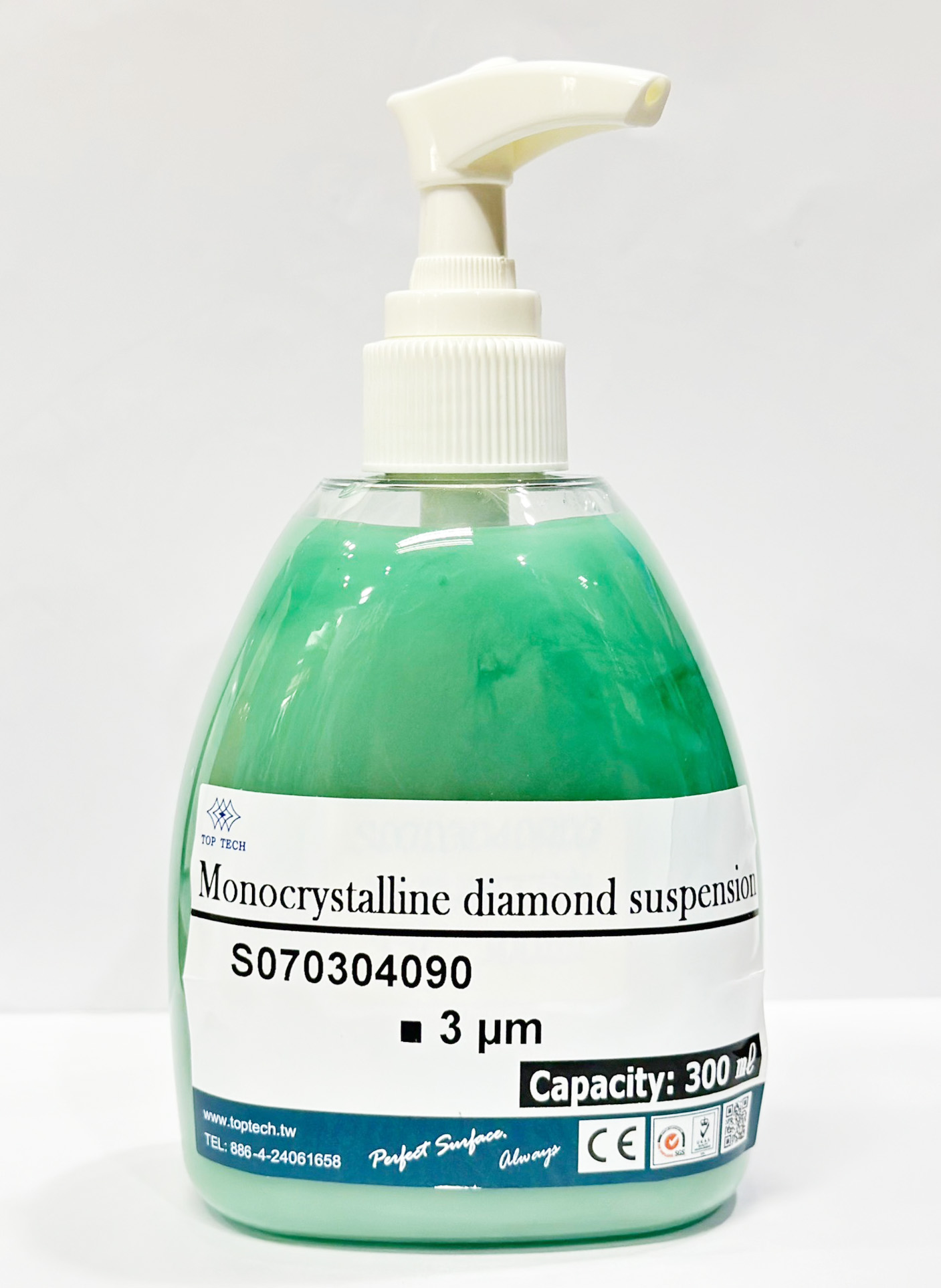 น้ำยาขัดละเอียด สำหรับ พื้นผิววิทยา (Monocrystalline diamond suspension) ยี่ห้อ TOP TECH