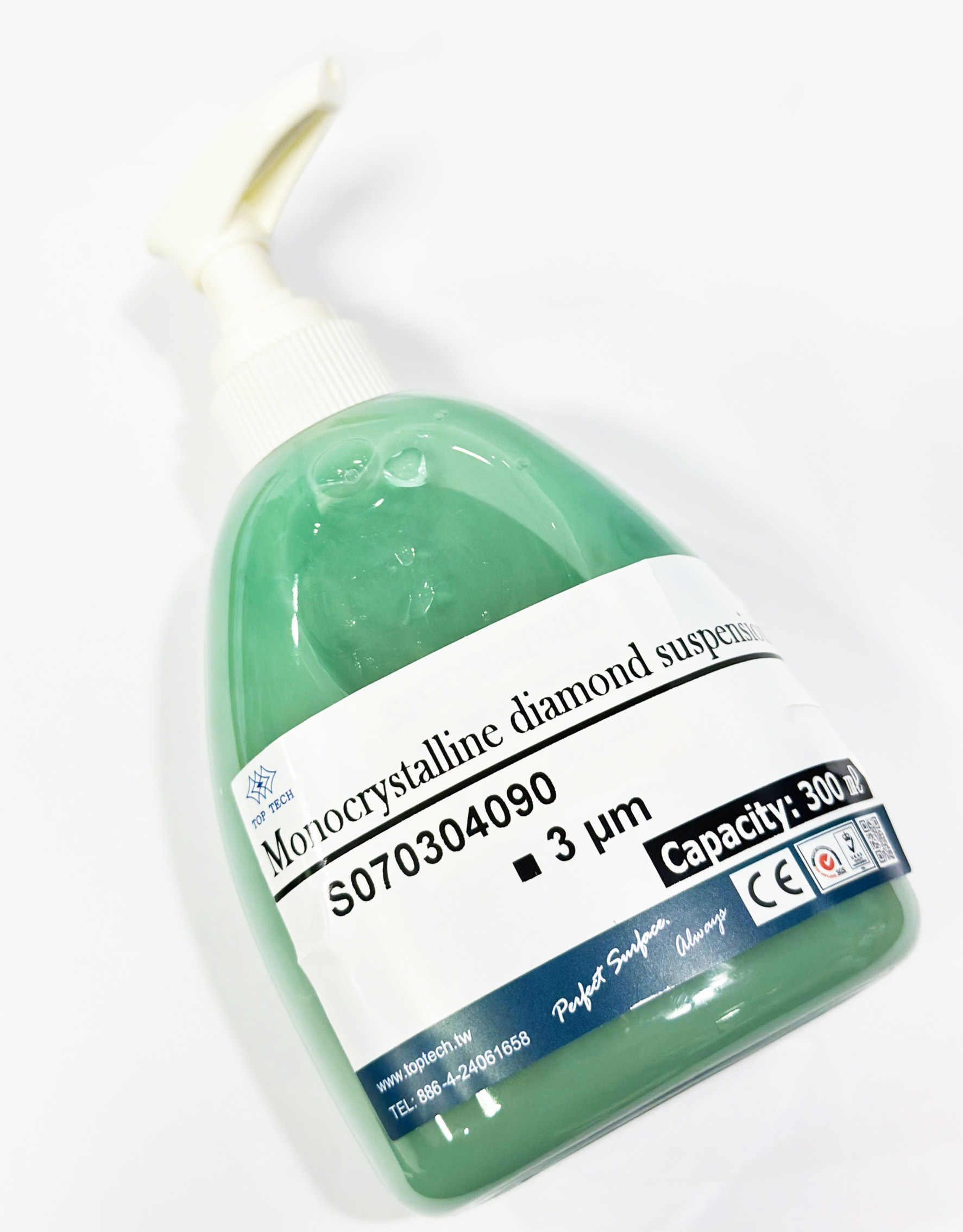 น้ำยาขัดละเอียด สำหรับ พื้นผิววิทยา (Monocrystalline diamond suspension) ยี่ห้อ TOP TECH
