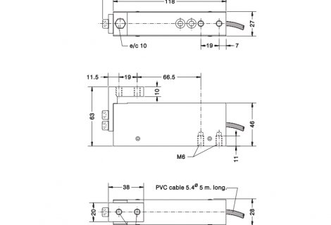 โหลดเซลล์วัดแรง ( Double bending beam load cell ) ยี่ห้อ Utilcell รุ่น M105