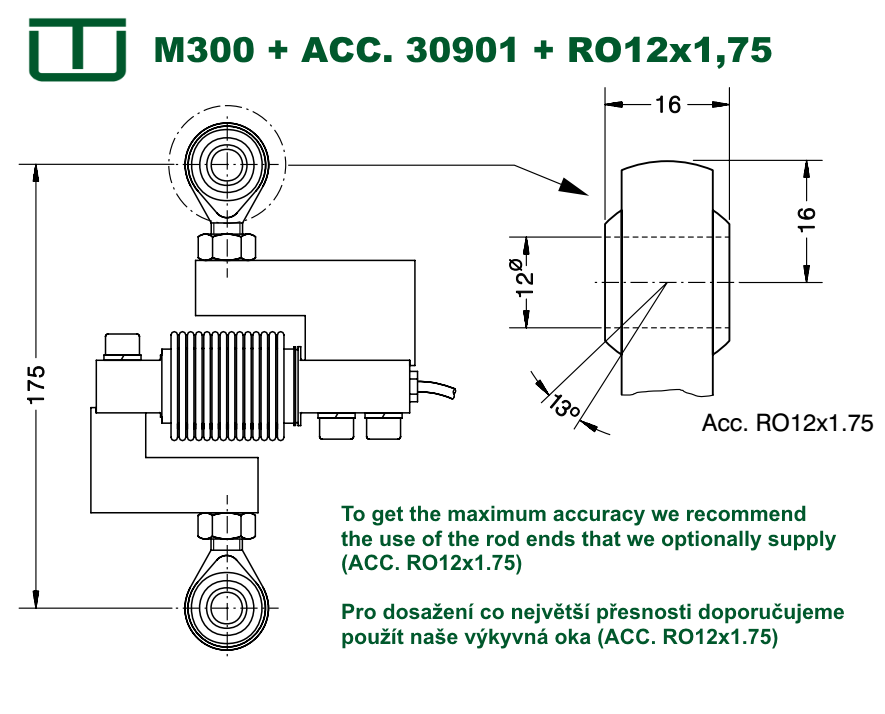 อุปกรณ์เสริมแรงดึง (Tension accessory for the load cell M300) ยี่ห้อ Utilcell (SIT469)