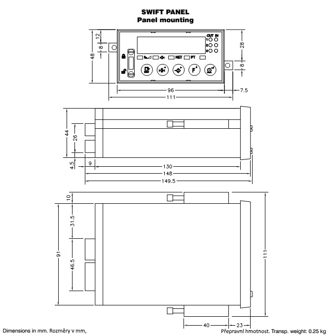 จอแสดงผลชั่งน้ำหนักและเครื่องส่งสัญญาณ (Superior weighing indicator and fast transmitter) ยี่ห้อ Utilcell