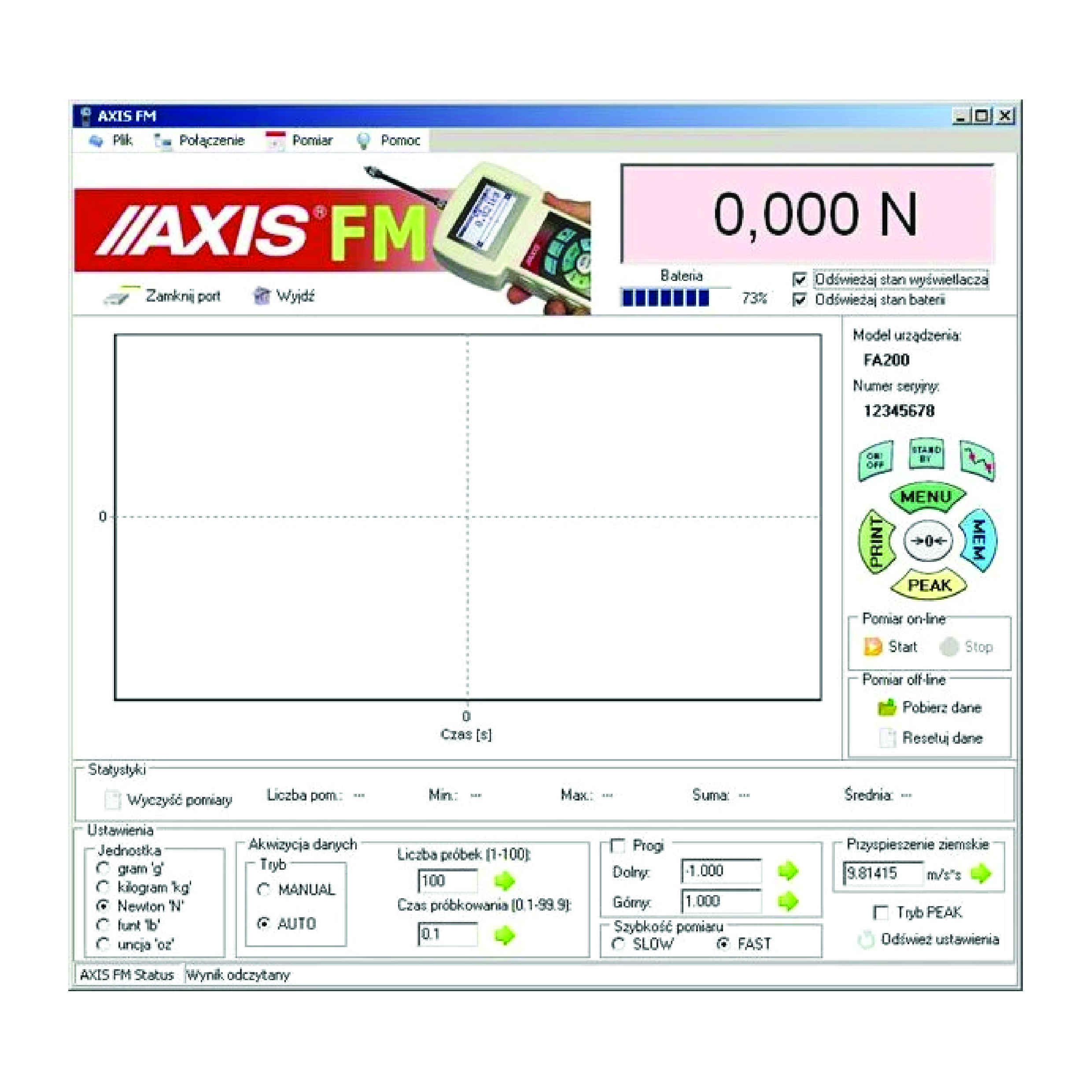 เกจวัดแรงดึงแรงกด แบบเซ็นเซอร์วัดแรงในตัว (Force Gauge with Internal Sensor) ยี่ห้อ AXIS รุ่น FC50 )