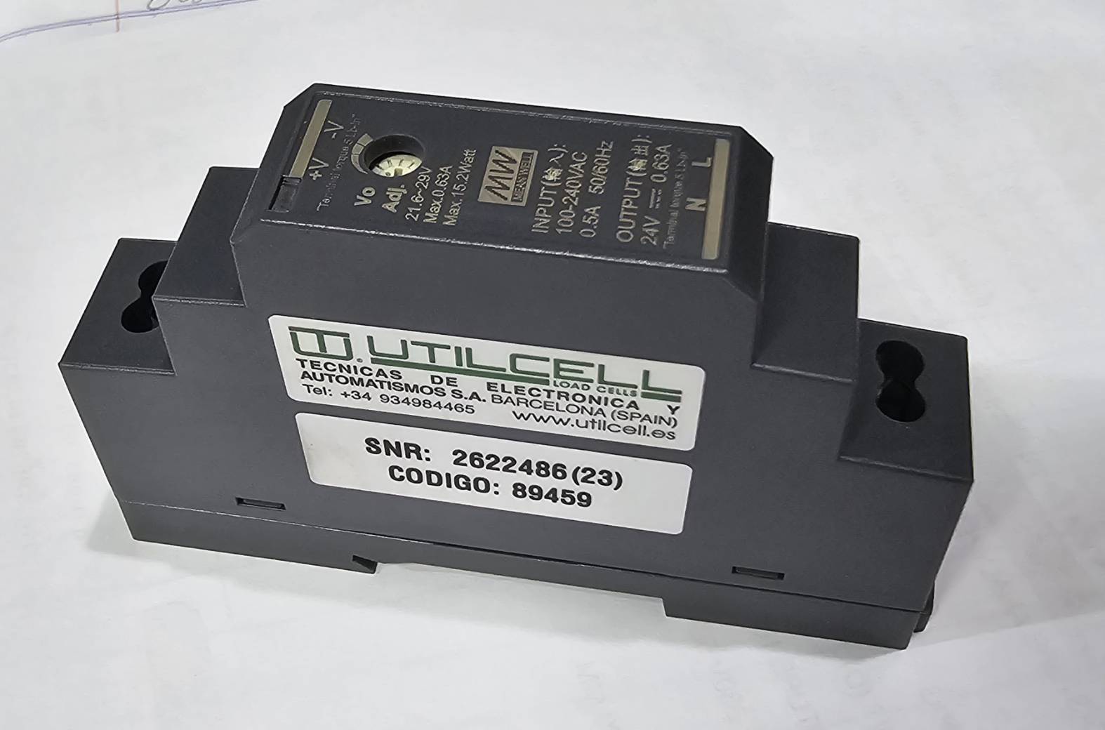 เซ็นเซอร์แปลงแรงดันไฟฟ้า (HDR-15-24 DIN Rail power supply) ยี่ห้อ Utilcell (EP11)