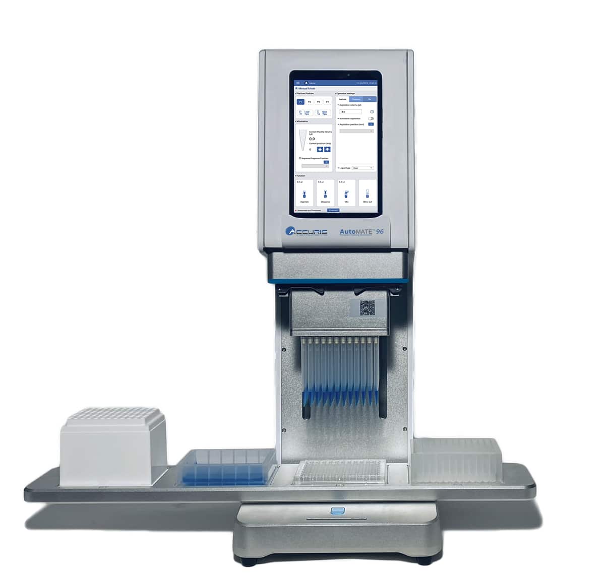 เครื่องดูดจ่ายสารละลายไมโครเพลทอัตโนมัติแบบ 96 ช่อง (AutoMATE™ 96 Microplate Pipetting Workstation) ยี่ห้อ Accuris เครื่องดูดจ่ายสารละลายไมโครเพลทอัตโนมัติแบบ 96 ช่อง (AutoMATE™ 96 Microplate Pipetting Workstation) ยี่ห้อ Accuris