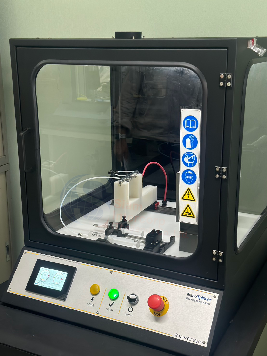 เครื่องอิเล็กโตรสปินนิงห้องปฏิบัติการ (Electrospinning/Spraying Equipment) ยี่ห้อ Inovenso รุ่น NS + NanoSpinner Plus (OW87)