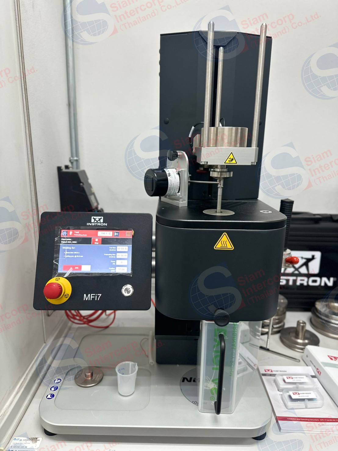 ติดตั้งเครื่องวัดอัตราการหลอมไหลของพลาสติก (Melt Flow Index Tester) ยี่ห้อ INSTRON รุ่น MFi7 (OW97) ติดตั้งเครื่องวัดอัตราการหลอมไหลของพลาสติก (Melt Flow Index Tester) ยี่ห้อ INSTRON รุ่น MFi7 (OW97)