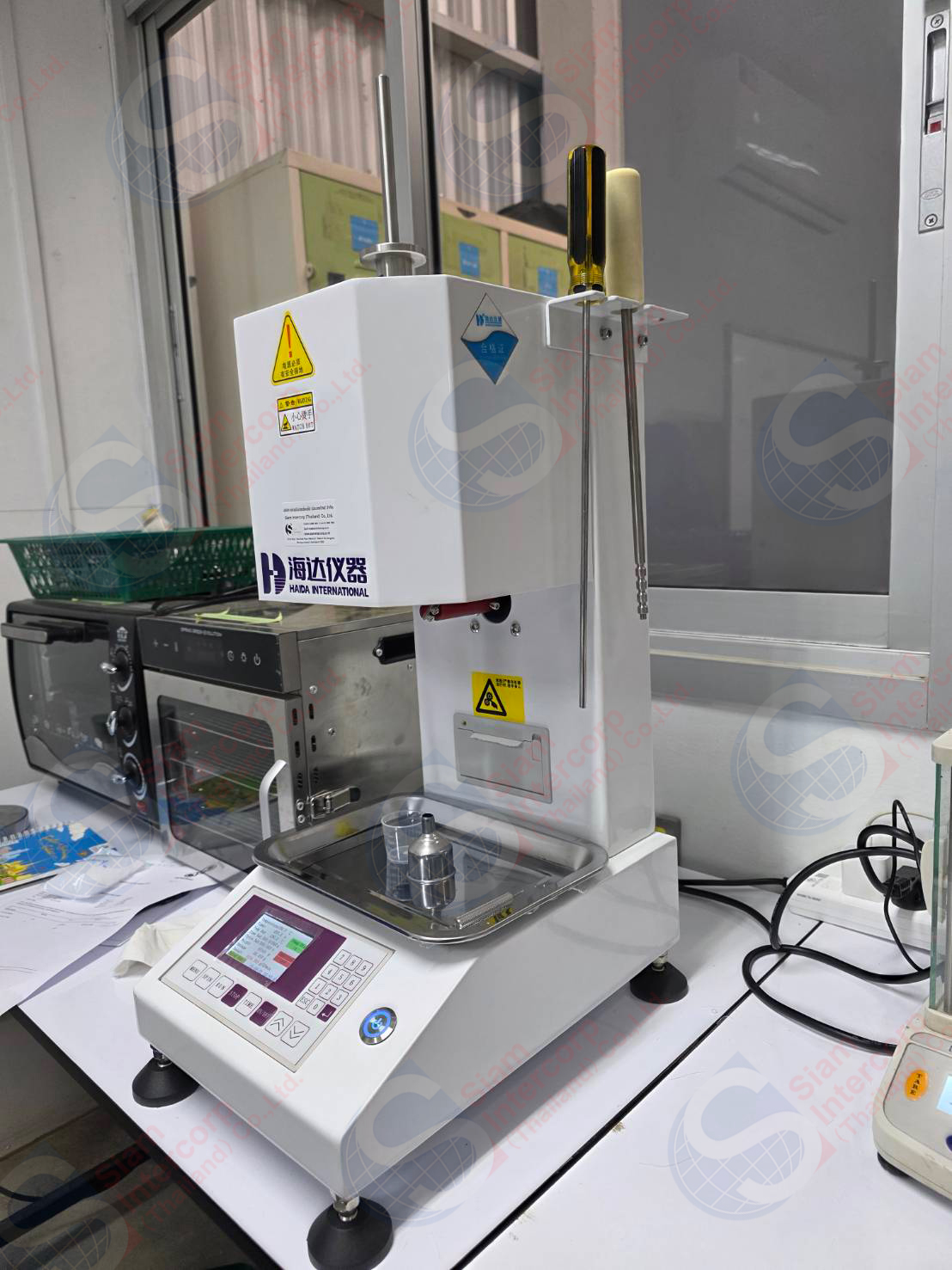 ติดตั้งเครื่องวัดอัตราการหลอมไหลของพลาสติก (Melt Flow Tester) ยี่ห้อ HAIDA รุ่น HD-R803-1 (OW102)