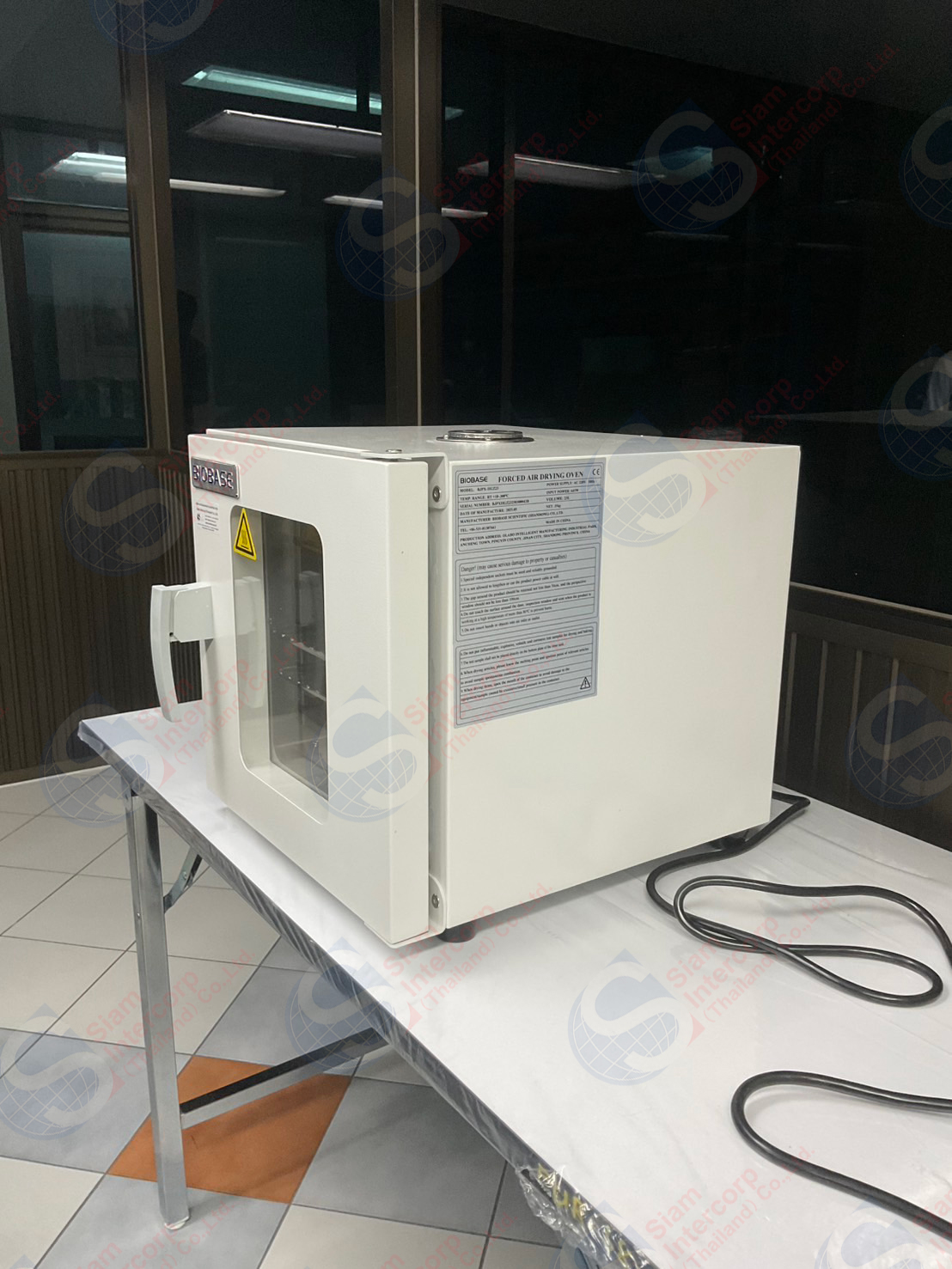 ติดตั้งตู้ให้ความร้อนแบบลมหมุนเวียน (Forced Air Drying Oven) ยี่ห้อ BIOBASE รุ่น BJPX-HGZ23 (OW104)
