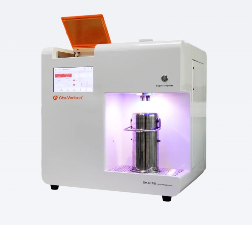 เครื่องจ่ายของเหลวอัตโนมัติสำหรับการทดสอบความทนทานของสีต่อการซัก (Liquid Filling Machine for Washing Fastness Test) ยี่ห้อChiuVention รุ่นSmartFill (CV241)