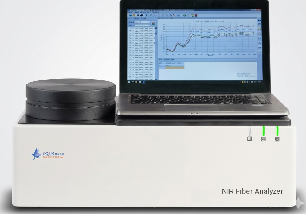 เครื่องวิเคราะห์เส้นใยด้วยเทคนิคเนียร์อินฟราเรดสเปกโตรสโกพี (Near-Infrared Spectroscopy Fiber Analysis Instrument) ยี่ห้อChiuVention รุ่นFL-NIR 8900