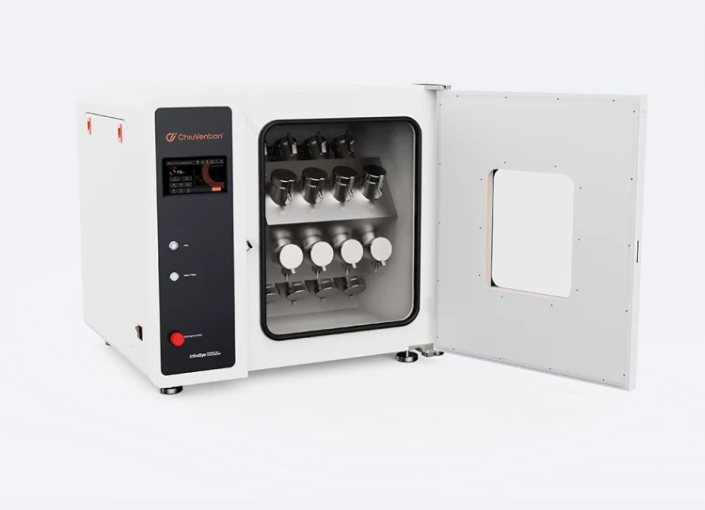 เครื่องย้อมผ้าตัวอย่างระดับห้องปฏิบัติการระบบอินฟราเรด (InfraDye Smart Lab Dyeing Machine) ยี่ห้อChiuVention รุ่นInfraDye (CV240)